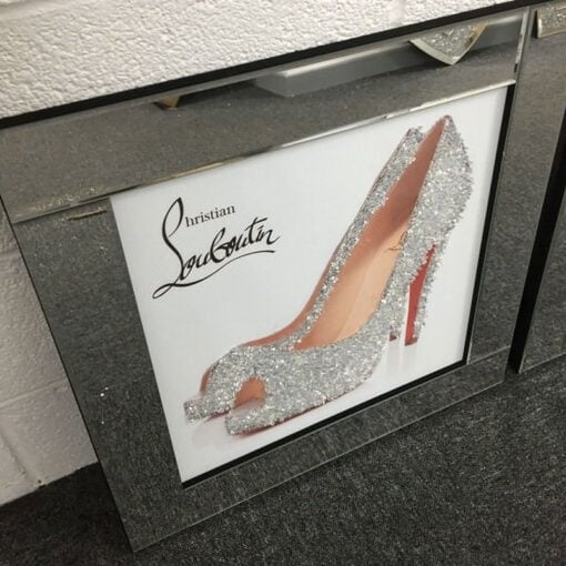 Louboutin Heeled Shoes Mirrored Picture Wall Art
