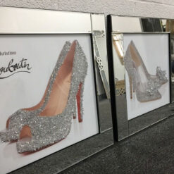 Louboutin Heeled Shoes Mirrored Picture Wall Art | Picture Perfect Home