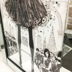 New York Fashion Week Mirrored Picture Frame Wall Art