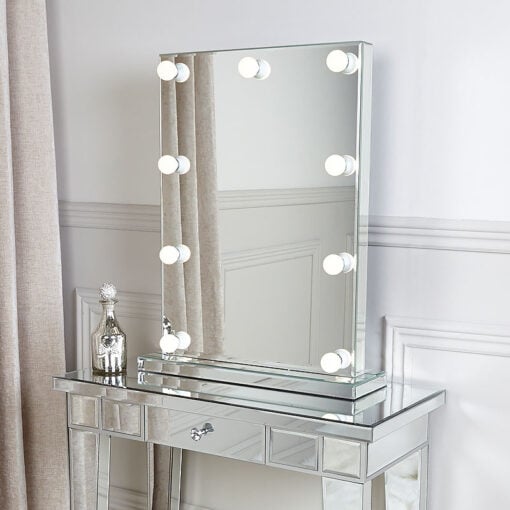 Hollywood Dressing Table Vanity Mirror, Vanity Table With Hollywood Lights