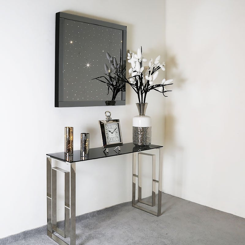 Glass Tables Online Smoked Glass Console Tables 