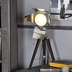 Black Wood Directors Photo Luminaire Table Lamp