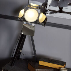 Black Wood Directors Photo Luminaire Table Lamp