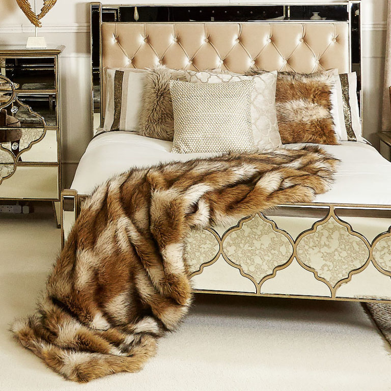 Brown Sable Faux Fur Throw 145cm x 200cm Picture Perfect Home