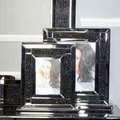 Diamond Glitz Noir Smoked Mirrored Box Photo Frame