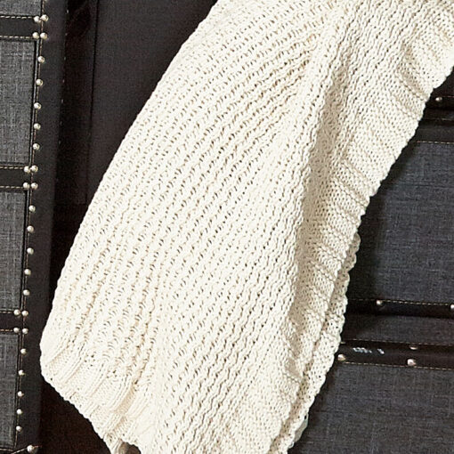 Natural Knit Throw Blanket 130x170