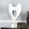 Shiny White Angel Wings Sculpture Decoration Ornament