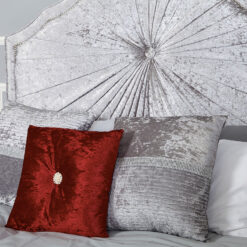 Starlight Grey Silver Velvet Upholstered King Size Bed Frame
