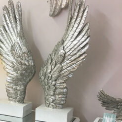 Antique Silver Large Right Angel Wing Decor