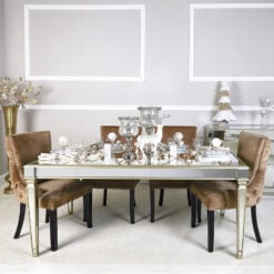 Athens Gold Mirrored Dining Table