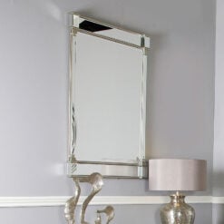 Athens Silver Rectangular Wall Mirror