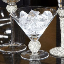 Diamond Glitz Ice Cream Glass With Chunky Base Adorned In Diamonds