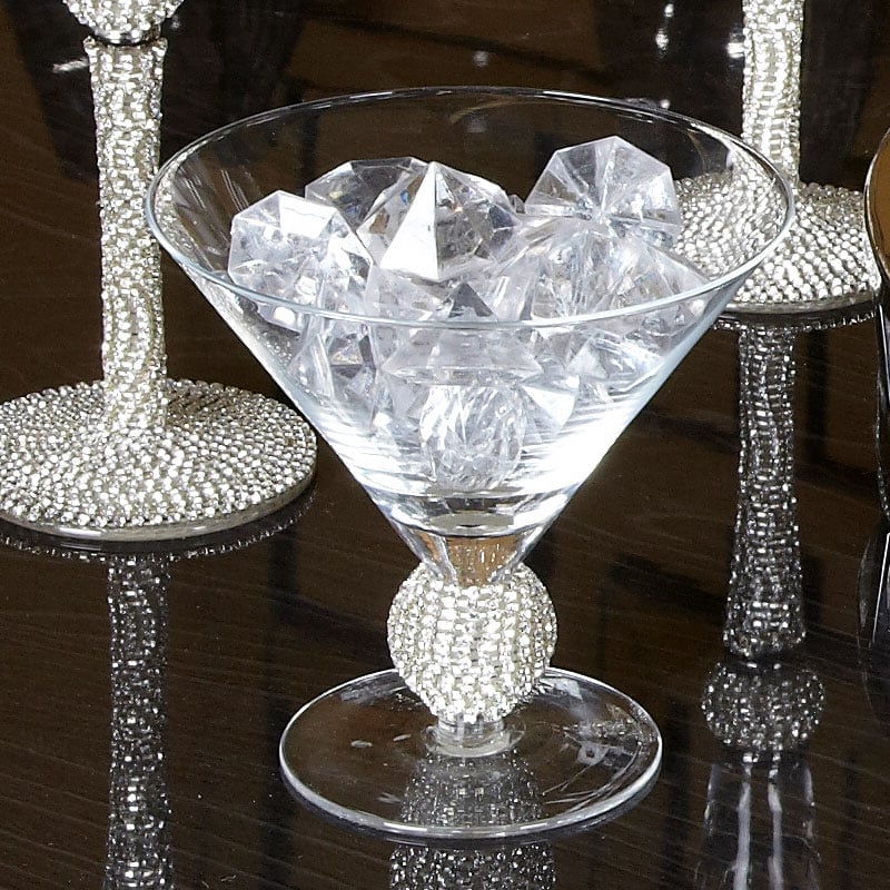 Diamond Glitz Ice Cream Glass With Chunky Base Adorned In