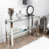Harvey Chrome And Glass Console Table Dressing Table
