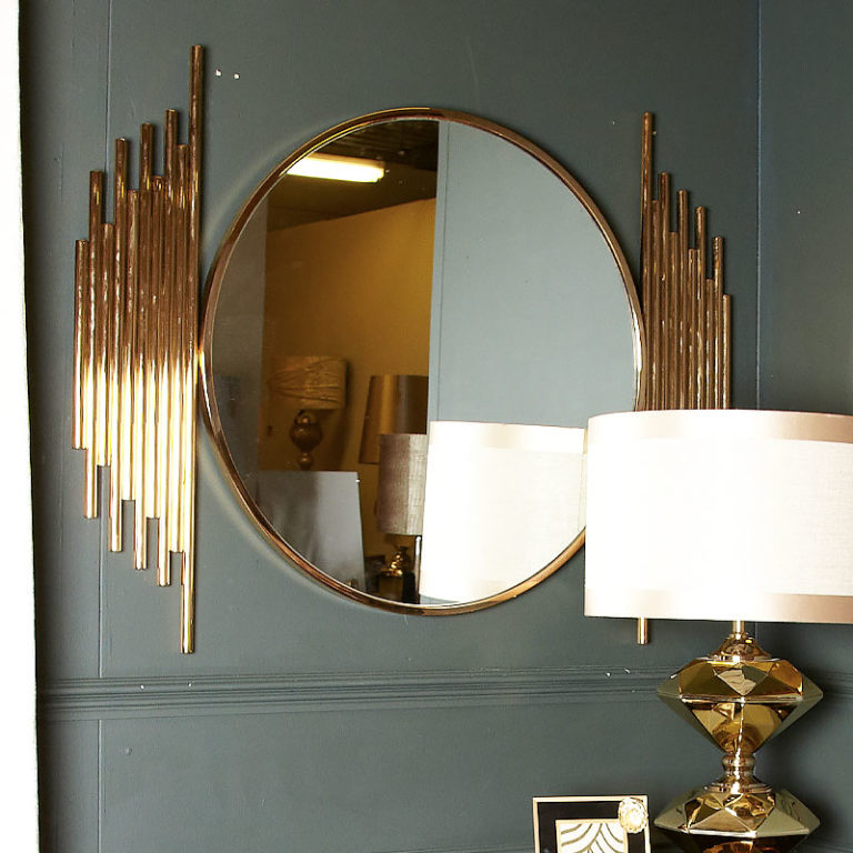 Premium Remington Metal Wall Mirror Rose Gold | Picture ...