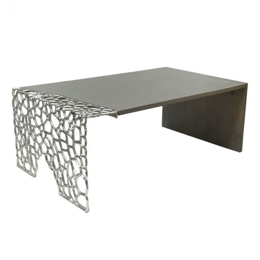 Annabelle Coffee Table With Cut-out Circle Clusters And Grey Wood