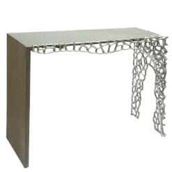Annabelle Console Table With Cut-out Circle Clusters And Grey Wood