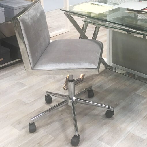 Emmeline Grey Luxury Adjustable Swivel Home Office Chair