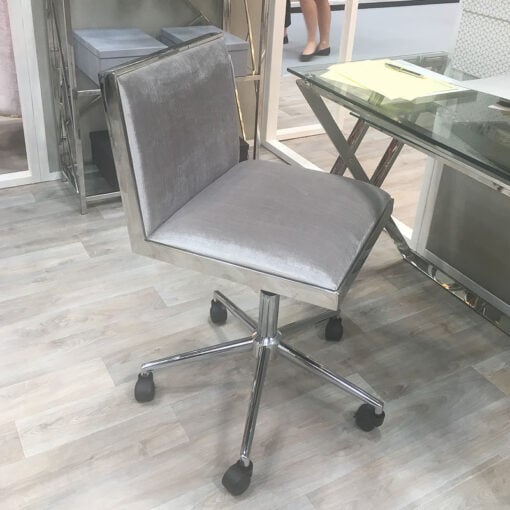 Emmeline Grey Luxury Adjustable Swivel Home Office Chair