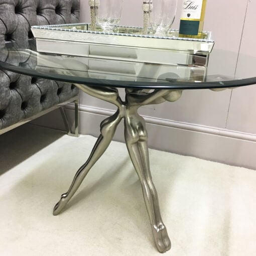 Florence Coffee Table With 3 Figurines And A Floating Glass Table Top