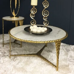 Kingston Hammered Gold And Marble Coffee Table