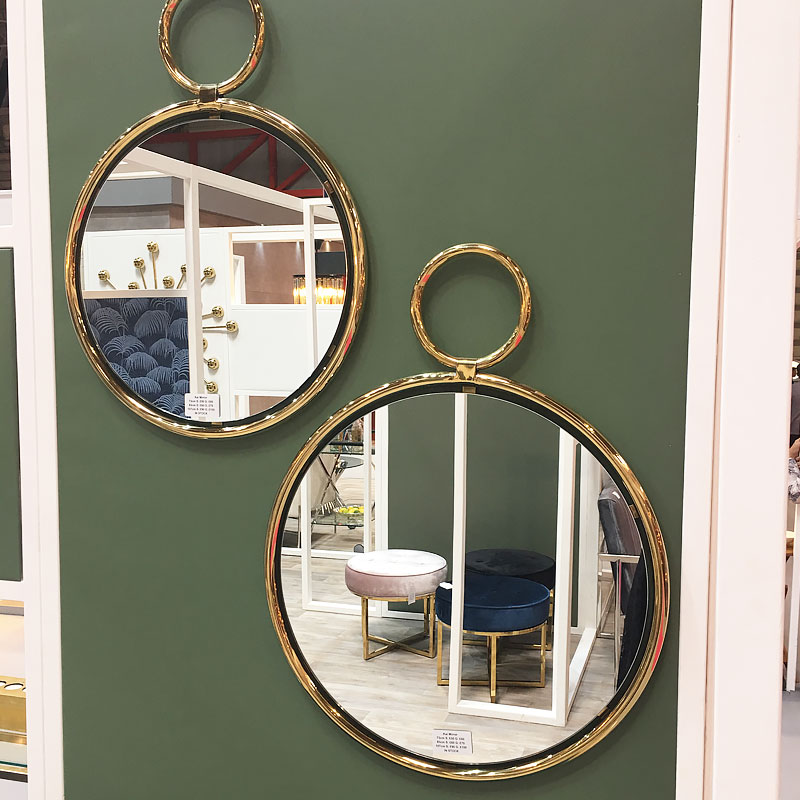 Lysander 73cm Small Gold Wall Mirror, Small Wall Mirrors