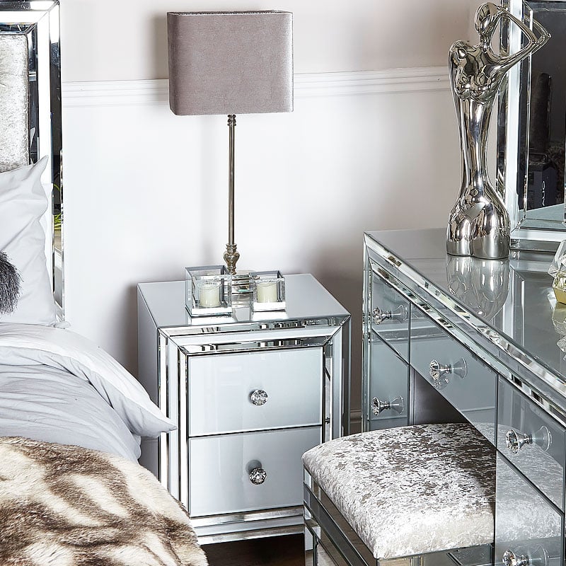 Grey glass deals bedroom furniture