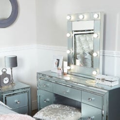 Madison Grey Mirrored King Size Bed Frame