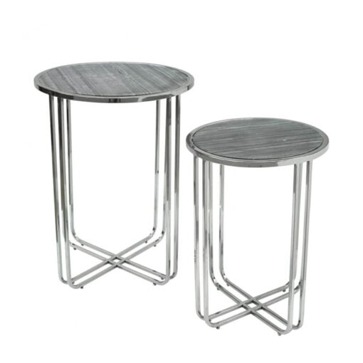 Monroe Marble Effect Top Set Of 2 Nesting Tables