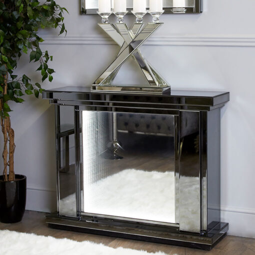 Smoked Mirror Fire Surround With Infinity Lights