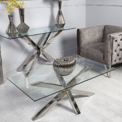 Debonaire Glass And Chrome Coffee Table
