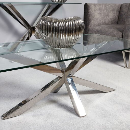 Debonaire Glass And Chrome Coffee Table