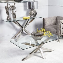 Debonaire Glass And Chrome Console Table Dressing Table