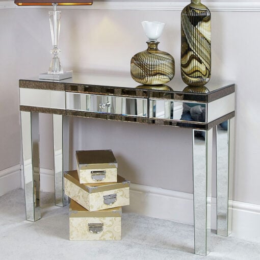 Regina Antique Mirrored Console Table Dressing Table