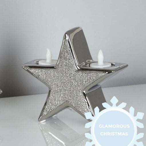 Silver Star Double Tealight