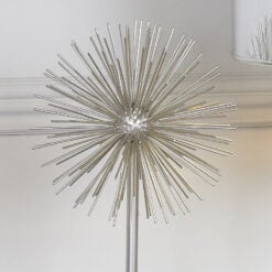 Silver Starburst Object On Stand Ornament Decoration