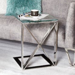 Zenn Contemporary Stainless Steel Sofa Table Side End Table
