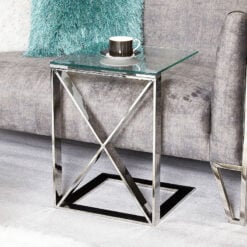 Zenn Contemporary Stainless Steel Sofa Table Side End Table
