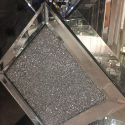 Diamond Glitz Noir Smoked Mirror Diamond Shape Table Lamp