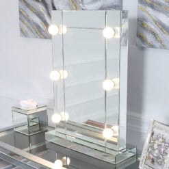 Hollywood Dressing Table Vanity Mirror With 6 Dimmable LED Light Bulbs