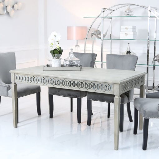 Bayside Mirrored Hampton Style 160cm Dining Table Kitchen Table