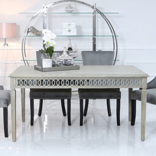 Bayside Mirrored Hampton Style 180cm Dining Table Kitchen Table