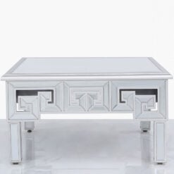 Eleos Mirrored Coffee Lounge Table With A Geometric Vector Design