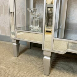 Georgia Silver Mirrored 3 Drawer Console Table Dressing Table
