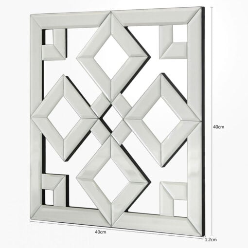 Small Diamond Geometric Mirror Wall Art 40cm