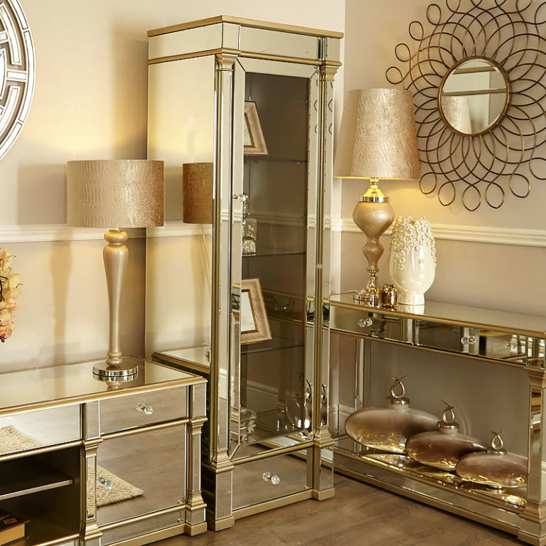 Athens Gold Mirrored Low Coffee Table Picture Perfect Home