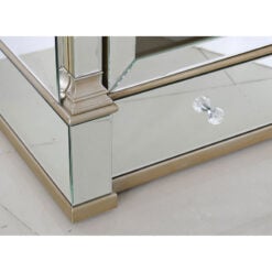 Athens Gold Mirrored Right Door 1 Drawer 4 Shelf Display Cabinet Chest