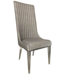 Josephine Taupe Faux Leather Stitched Design Dining Chair