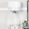 Hollywood Tripod Table Lamp With Acrylic Base And A White Velvet Shade