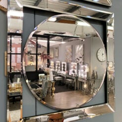 Small Circle Mirror Wall Art 40cm